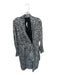 Donna Karan Size 10 White & Black Polyester Long Sleeve Zebra Front Tie Dress White & Black / 10