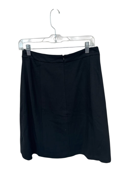 Trina Turk Size 12 Black & Brass Rayon Blend Lace Up Front Midi Skirt Black & Brass / 12