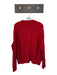 Wooden Ships Size S/M Red Mohair Blend Long Sleeve Cable Knit Crew Neck Sweater Red / S/M