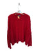 Wooden Ships Size S/M Red Mohair Blend Long Sleeve Cable Knit Crew Neck Sweater Red / S/M