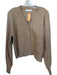 Karlie Size M Oatmeal Cashmere Blend Long Balloon Sleeve Buttons Sweater Oatmeal / M
