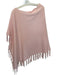 Artisan NY Size One Size Baby Pink Knit Fringe Poncho Sweater Baby Pink / One Size