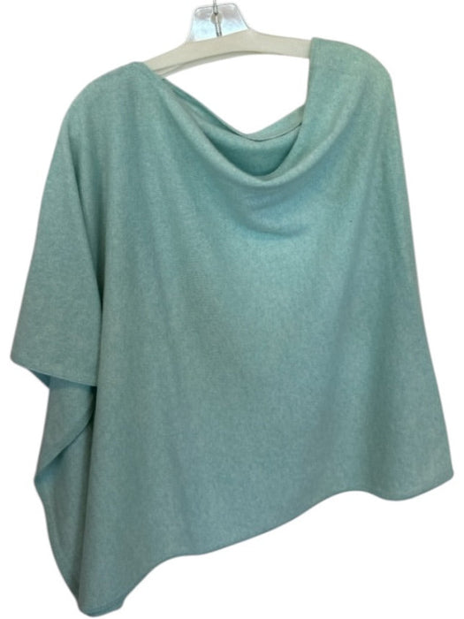 Alashan Cashmere Size One Size Aqua Cashmere Asymetric Poncho Sweater Aqua / One Size