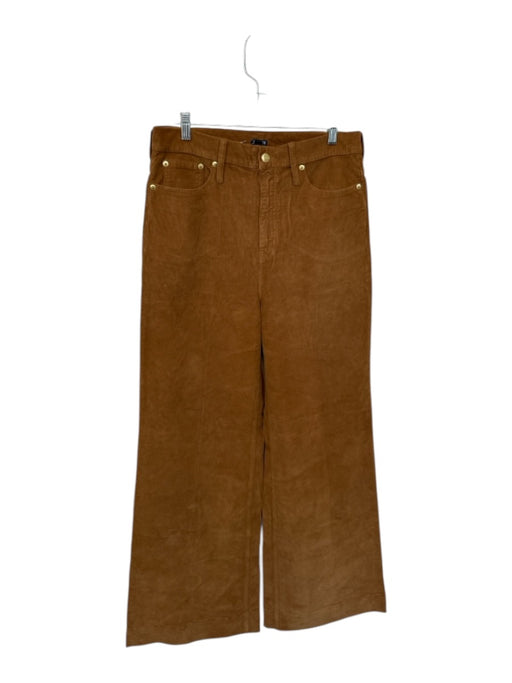 J. Crew Size 30T Camel Corduroy High Waist Wide Leg Pants Camel / 30T