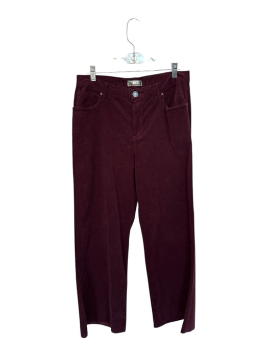 Kut From The Kloth Size 8 Maroon Corduroy High Waist Wide Leg Pants Maroon / 8