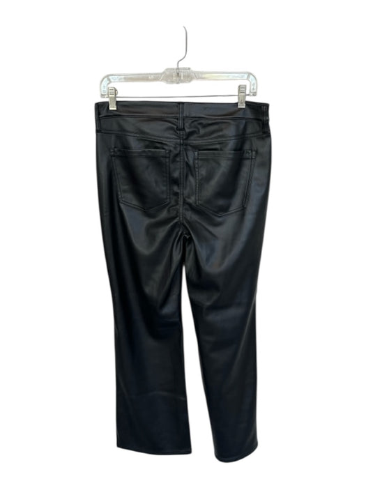 Liverpool Size 28 Black Vegan Leather Mid Rise Bootcut Cropped Pants Black / 28
