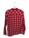 Foxcroft Size 8 Red & White Cotton Blend Long Sleeve Plaid Button Down Top Red & White / 8