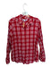 Foxcroft Size 8 Red & White Cotton Blend Long Sleeve Plaid Button Down Top Red & White / 8