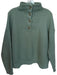 Madewell Size L Light Green Cotton Funnel Neck Knit Buttons Sweater Light Green / L