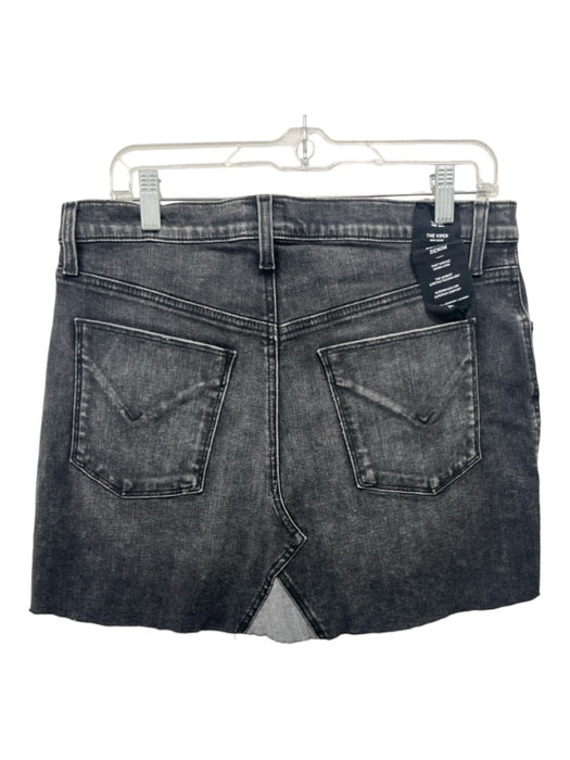 Hudson Size 32 Faded Black Cotton Denim Distressed Fray hem Mini Skirt Faded Black / 32