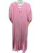 XiRENA Size M Bubblegum Pink Cotton Short Puff Sleeve V Neck Button Front Dress Bubblegum Pink / M