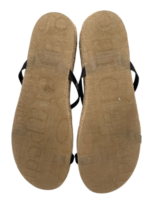 Pedro Garcia Shoe Size 38 Beige & Black Woven Crystal Embellishments Sandals Beige & Black / 38