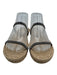 Pedro Garcia Shoe Size 38 Beige & Black Woven Crystal Embellishments Sandals Beige & Black / 38