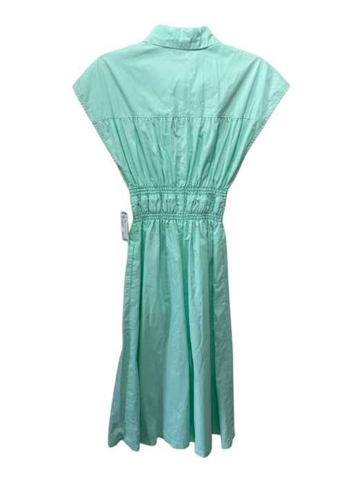 Pearl by Lela Rose Size Medium Mint Green Cotton Cap Sleeve Gathered Dress Mint Green / Medium