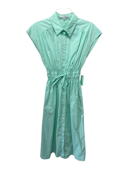 Pearl by Lela Rose Size Medium Mint Green Cotton Cap Sleeve Gathered Dress Mint Green / Medium