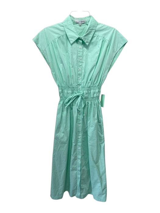 Pearl by Lela Rose Size Medium Mint Green Cotton Cap Sleeve Gathered Dress Mint Green / Medium