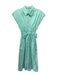 Pearl by Lela Rose Size Medium Mint Green Cotton Cap Sleeve Gathered Dress Mint Green / Medium