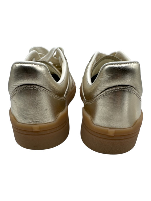 Valentino Garavani Shoe Size 37 Gold & White Leather Upper Gum sole Sneakers Gold & White / 37