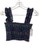 Hill House Size M Navy Blue Print Cotton Smocked Ruffle Straps Midi Skirt Set Navy Blue Print / M