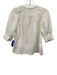 Ulla Johnson Size 4 White Cotton Half Sleeve V Neck Scalloped Trim Top White / 4