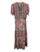 Sal Rosa Size M Pink, Blue, White Cotton Floral Half Button Short Sleeve Dress Pink, Blue, White / M
