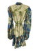 Alemais Size 6 Beige, Blue, Green Cotton Blend Floral Button Down Dress Beige, Blue, Green / 6