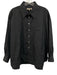 Suzie Kondi Size S Black Cotton Button Up Long Sleeve Chest Pocket Top Black / S