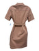 Hermes Size 40 Mauve Pink Cotton Zip Detail Pockets Tie Belt Dress Mauve Pink / 40