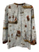 La Prestic Ouiston Size 3 Light Blue & Multi Cotton & Lyocell Button Up Top Light Blue & Multi / 3