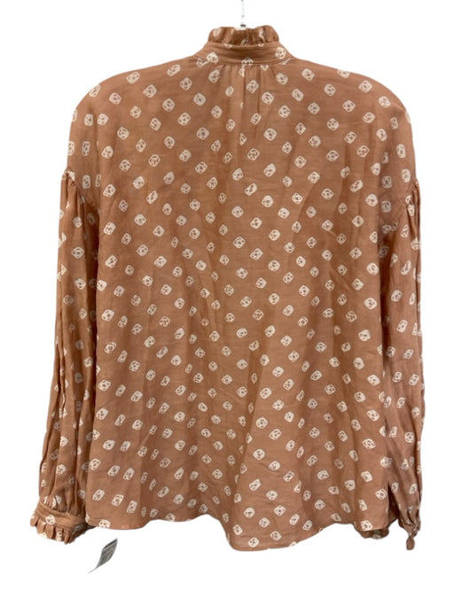 Alix of Bohemia Size S Blush Pink Cotton & Silk All Over Print Button Up Top Blush Pink / S