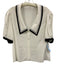 Frame Size L White & Black Silk Button Up Polka Dot Cropped Top White & Black / L