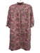Ann Mashburn Size L Pink & Multi Cotton Button Detail Floral Print Dress Pink & Multi / L