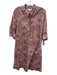 Ann Mashburn Size L Pink & Multi Cotton Button Detail Floral Print Dress Pink & Multi / L