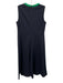 Akris Punto Size 12 Navy & Green Viscose & Polyamide Sleeveless Back Zip Dress Navy & Green / 12