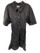 Ganni Size 44 Black Wash Cotton Ruched Mini Dress Black Wash / 44