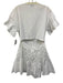 Jason Wu Size 12 White Cotton & Polyester Tie Detail Back Cut Out Gathered Dress White / 12