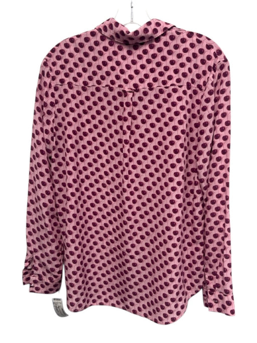 Catherine Gee Size S Pink Silk All Over Print Top Pink / S