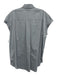 Brunello Cucinelli Size L Slate Blue Cotton & Poliamide Cap Sleeve Top Slate Blue / L