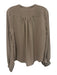 Brochu Walker Size M Taupe Polyester Button Detail Top Taupe / M