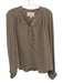 Brochu Walker Size M Taupe Polyester Button Detail Top Taupe / M