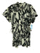 Marie Oliver Size 1 Black & White Cotton Button Front Drawstring Waist Dress Black & White / 1