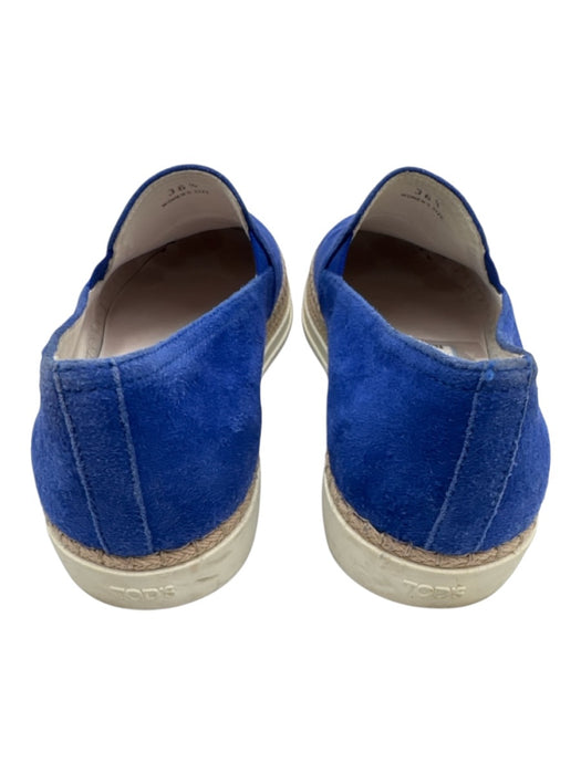 Tod's Shoe Size 36.5 Electric Blue Leather Suede Slip On Shoes Electric Blue / 36.5