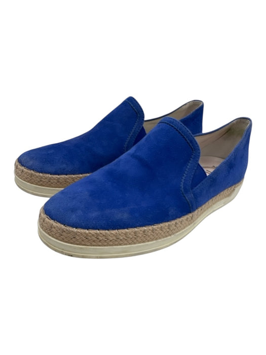 Tod's Shoe Size 36.5 Electric Blue Leather Suede Slip On Shoes Electric Blue / 36.5