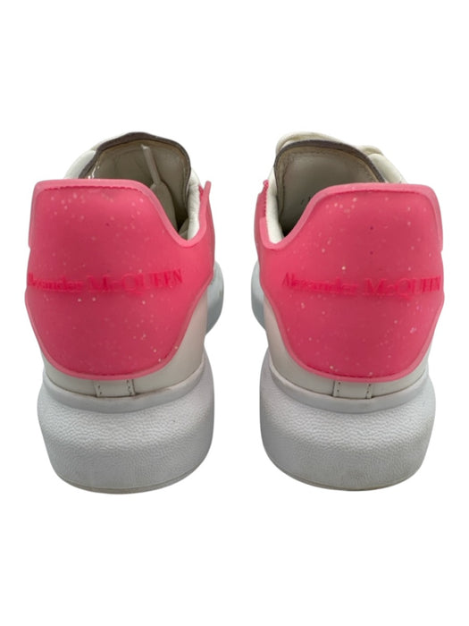 Alexander McQueen Shoe Size 38 White & Pink Leather Oversized Low Top Sneakers White & Pink / 38