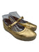 Gianvito Rossi Shoe Size 38 Gold Leather Jute Metallic Mary Jane Flats Gold / 38
