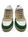 Pedro Garcia Shoe Size 38 White & Green Leather Perforated Low Top Shoes White & Green / 38