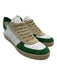 Pedro Garcia Shoe Size 38 White & Green Leather Perforated Low Top Shoes White & Green / 38