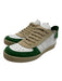 Pedro Garcia Shoe Size 38 White & Green Leather Perforated Low Top Shoes White & Green / 38