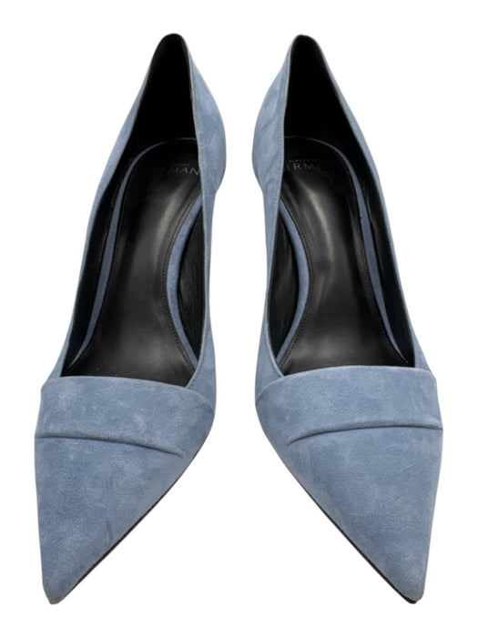 Alexandre Birman Shoe Size 38 Light Blue Leather Suede Stiletto Pumps Light Blue / 38