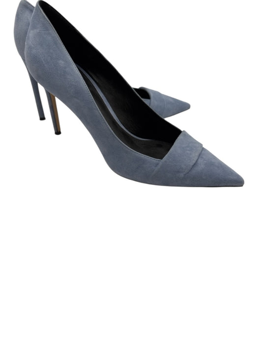 Alexandre Birman Shoe Size 38 Light Blue Leather Suede Stiletto Pumps Light Blue / 38
